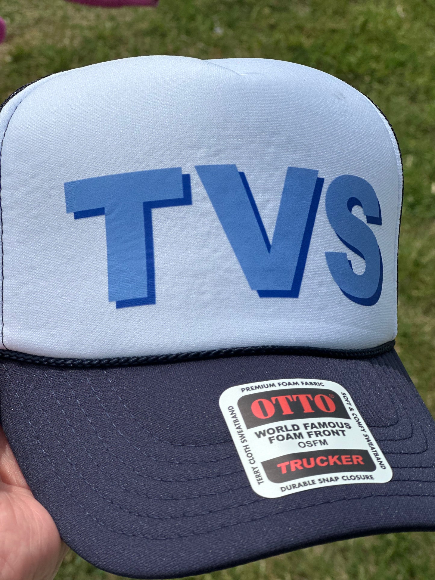 TVS Foam Trucker Hat- Navy/White