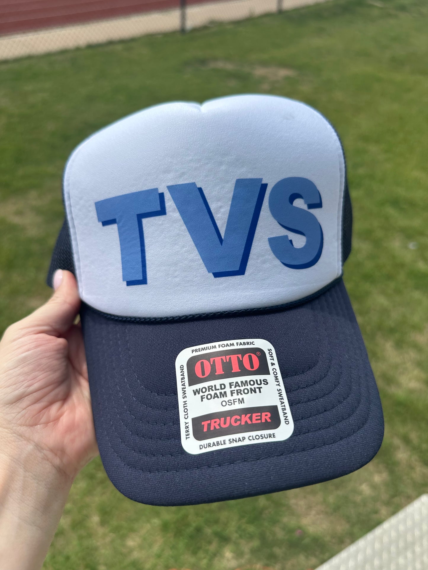 TVS Foam Trucker Hat- Navy/White
