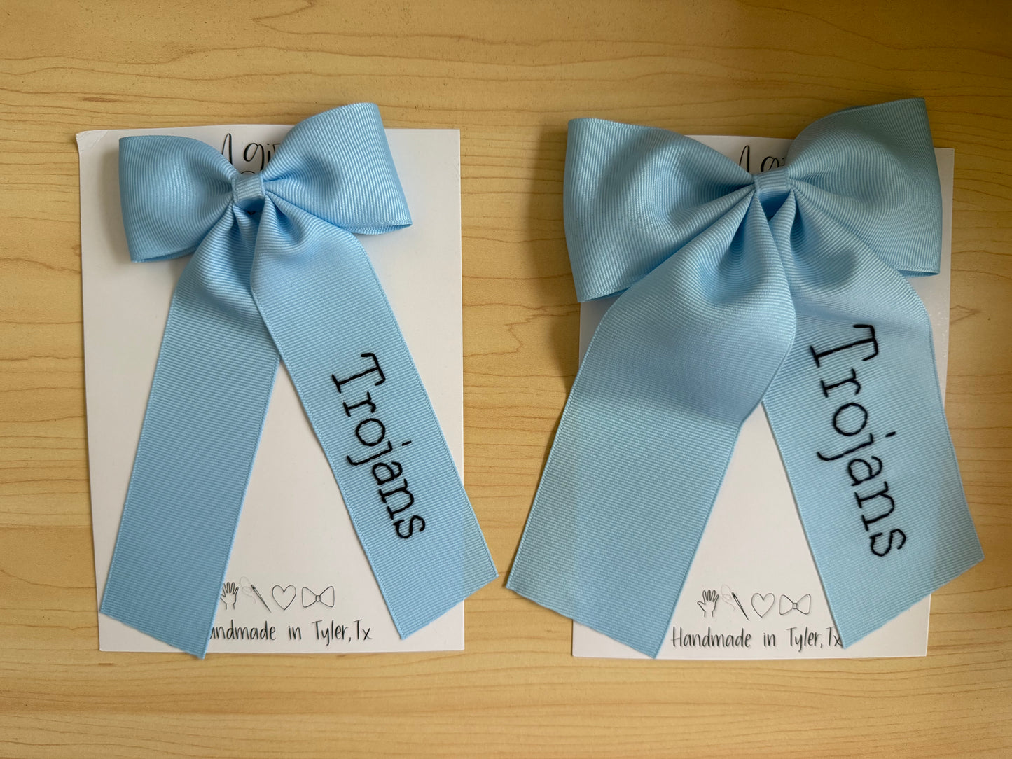 Light Blue Moonstitch Bow