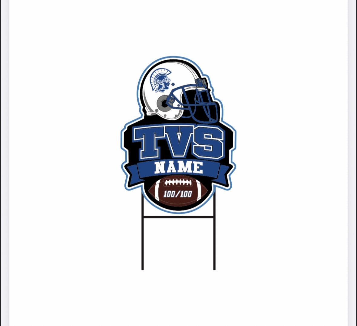 Football Yard Sign