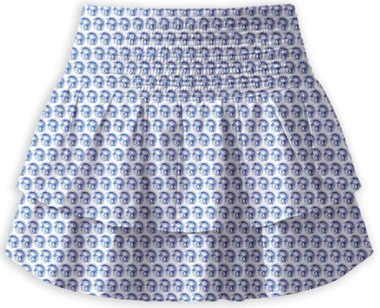 Trojan Logo Ruffle Bubble Skirt