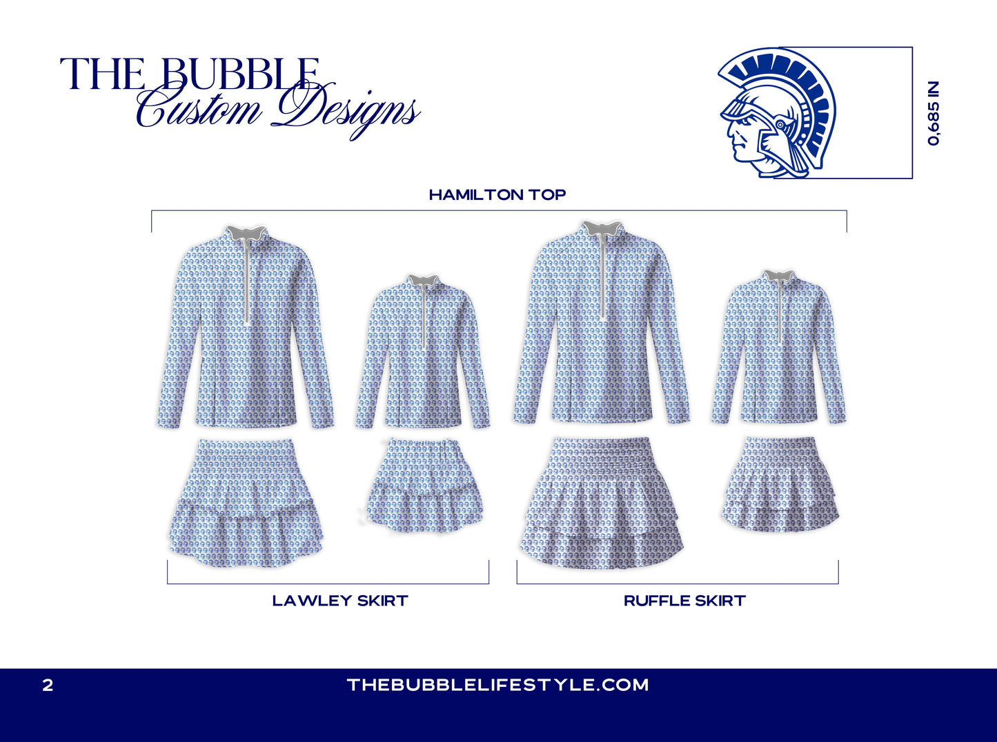 Trojan Logo Ruffle Bubble Skirt