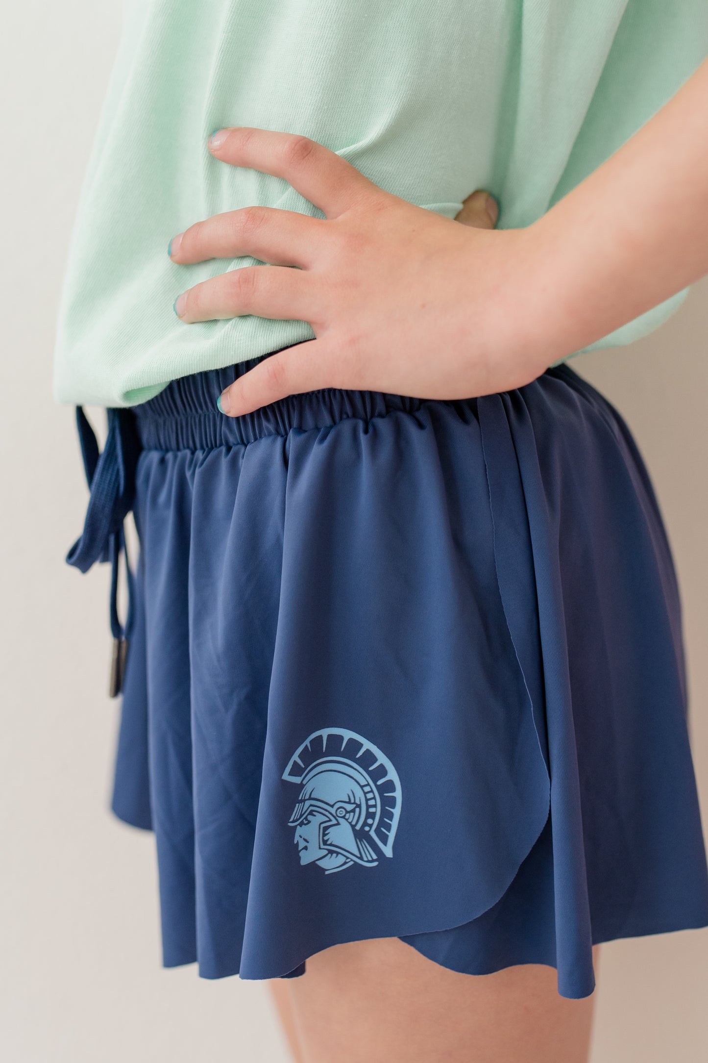 Trojan Head Navy Butterfly Shorts