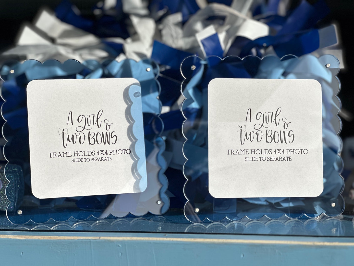 Scalloped Blue Frame