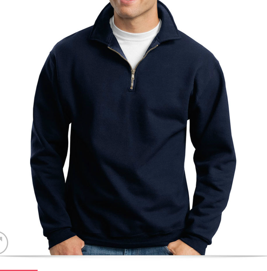 Adult Quarter Zip Embroidered Sweatshirt