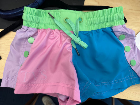 Colorblock Button Shorts