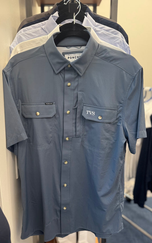 Slate Blue Original Slim Fit Poncho Shirt