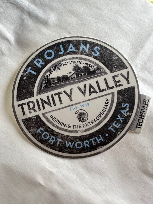 Trinity Valley Large Round Sticker