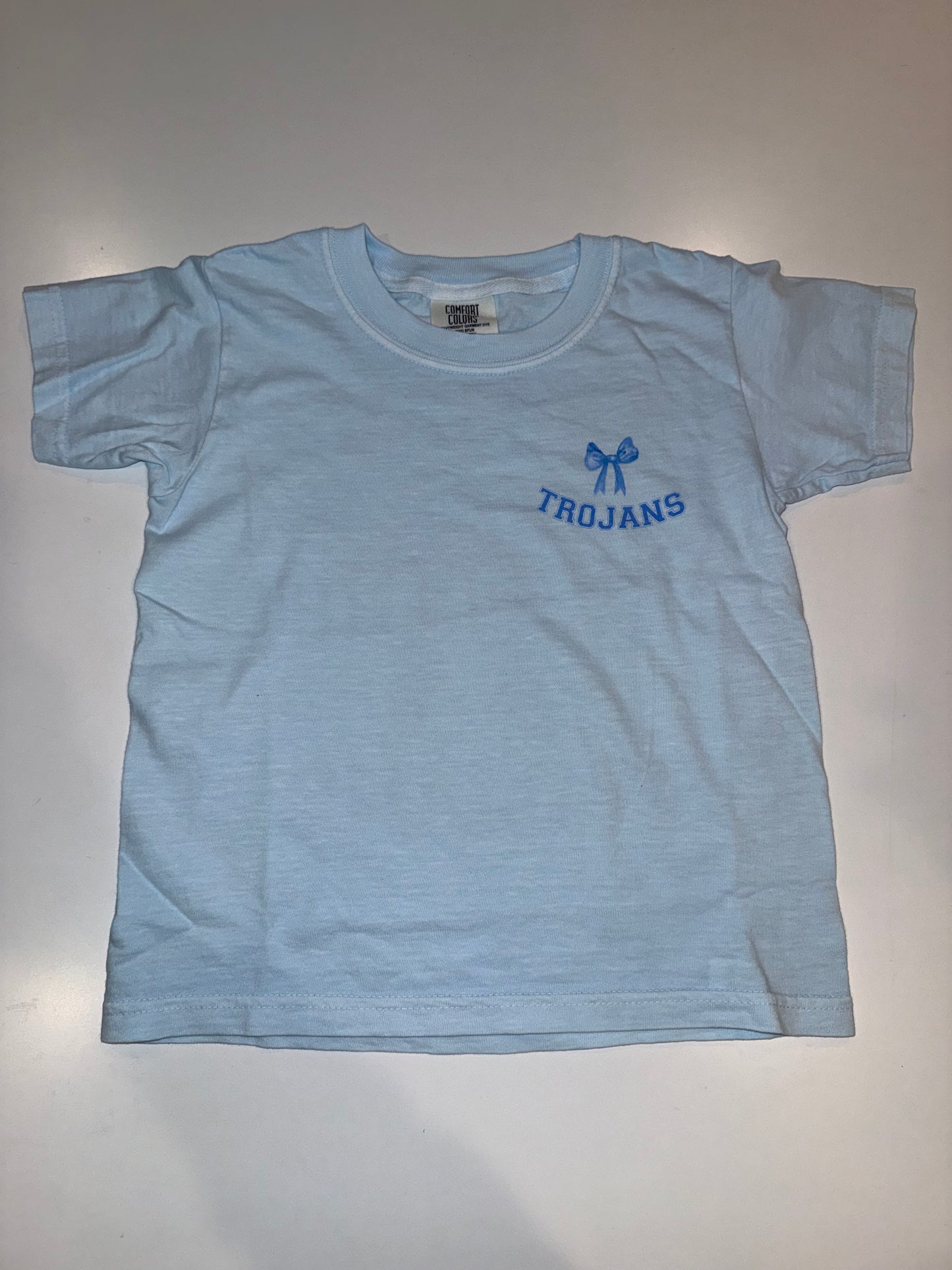 Trojans Light Blue Bow Tee