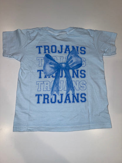 Trojans Light Blue Bow Tee