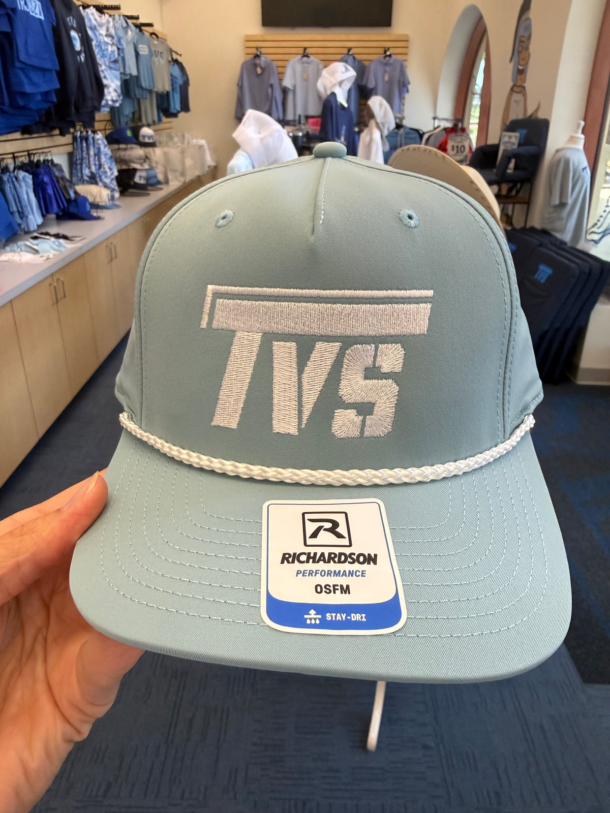 Light Blue Flying T Rope Hat