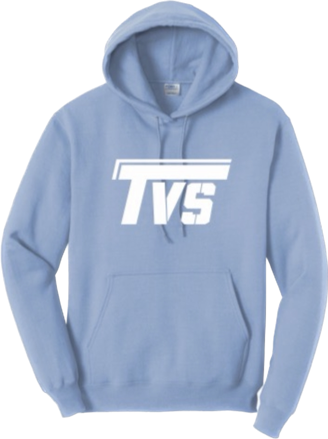 REDUCED - Adult Light Blue Flying T Hoodie