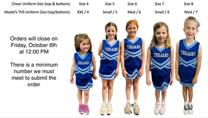 PREORDER Cheer Uniform Sizes 4 - 12