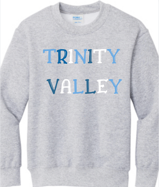 Tri Color Trinity Valley Crewneck