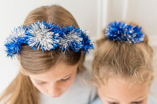 Tinsel Pom Pom Headband