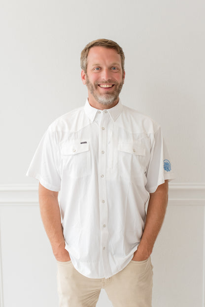 White Poncho Pearl Snap Shirt
