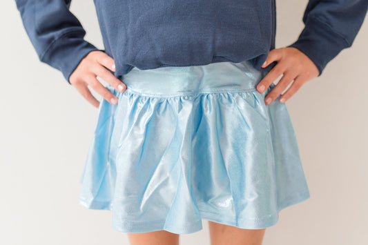 Azarhia Light Blue Shimmer Skort