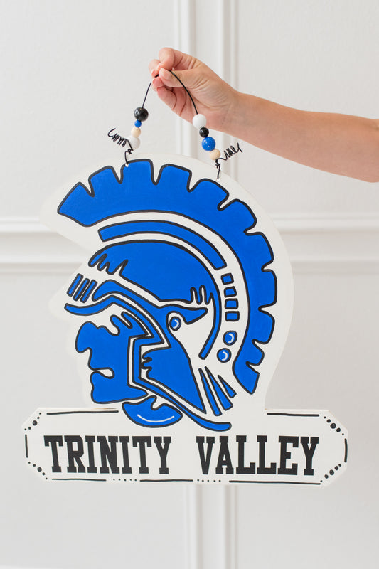 Trinity Valley with Trojan Head Door Hanger