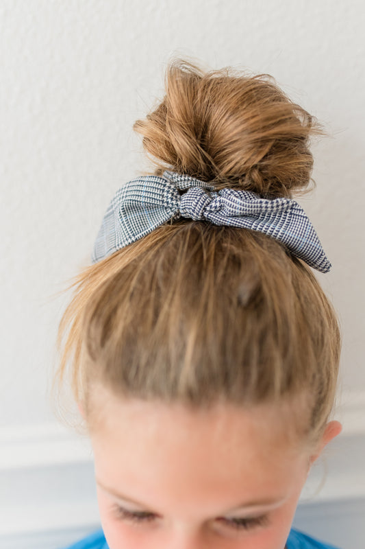 TVS Plaid Topknot Scrunchie