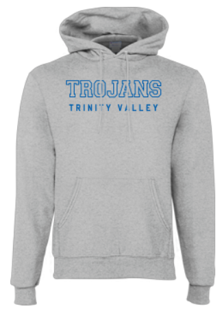 Youth Champion Trojans Grey Hoodie with Sleeve Detail