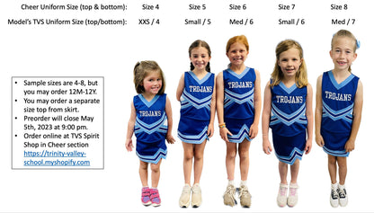 PREORDER Cheer Uniform Size 14-18